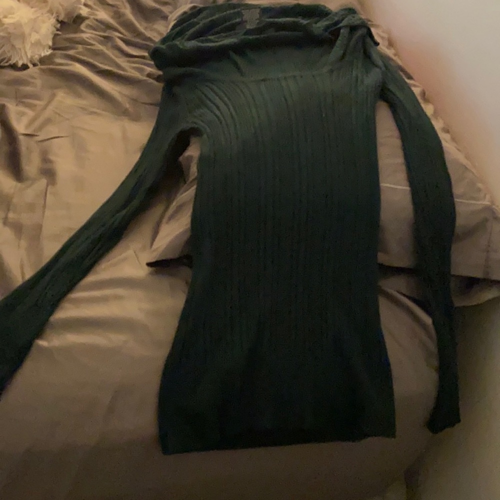 tunic neck sweater